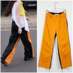 Marques Almeida Net-A-Porter's two tone Jeans Yellow Black size 6